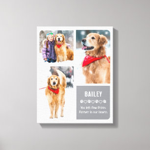 Moderne Foto-Sammlung des Hundes-Memorial Keepake Leinwanddruck