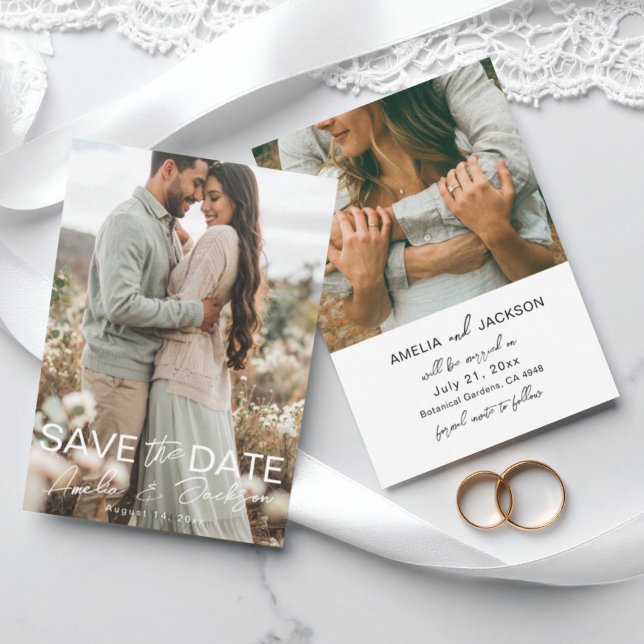 Moderne Foto Save-the-Date Hochzeit Save The Date (Von Creator hochgeladen)
