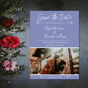 Moderne Foto-Save-the-Date-Karte   Blaugrün Save The Date