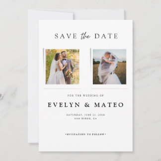 Moderne Foto-Save-the-Date-Karte Einladung