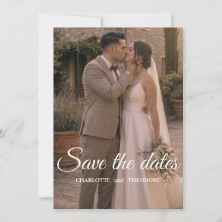 Moderne Foto-Save-the-Dates | Elegante Hochzeitsvo Save The Date