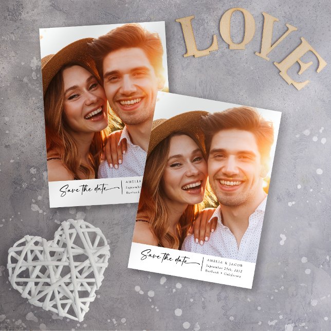 Moderne Foto Script Schriftart Hochzeit Save The Date (Von Creator hochgeladen)