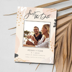 Moderne Foto Script Wedding Save The Date