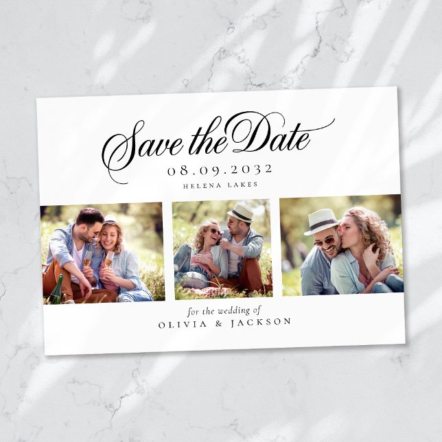 Moderne Foto Script Wedding Save The Date (Von Creator hochgeladen)
