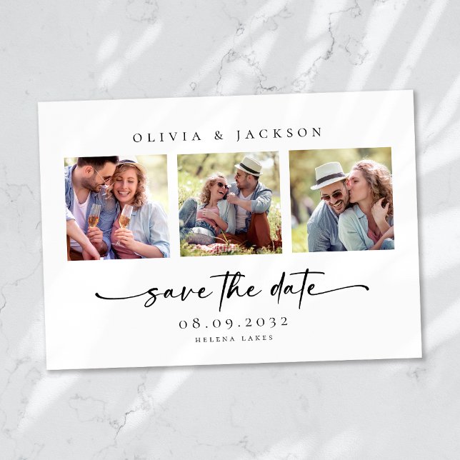 Moderne Foto Script Wedding Save The Date (Von Creator hochgeladen)