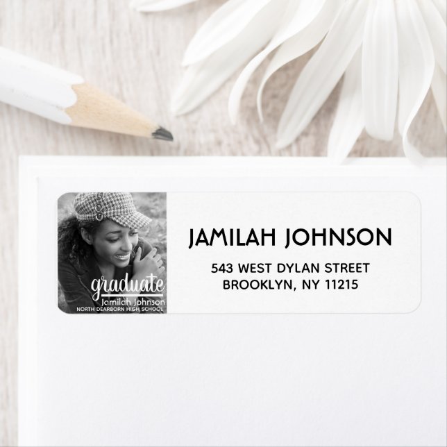 Moderne Foto Typografie Abschluss Rücksendeadresse (Insitu)