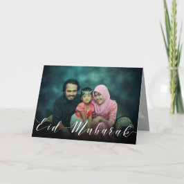 Moderne Foto Typografie Eid Mubarak Grußkarte Karte