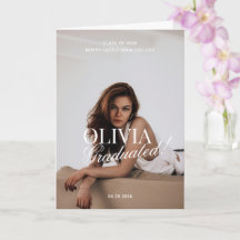 Moderne Foto-Typografie-Script-Abschlussfeier gefa