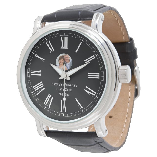 Moderne Foto-Uhr Armbanduhr (Schrägansicht)