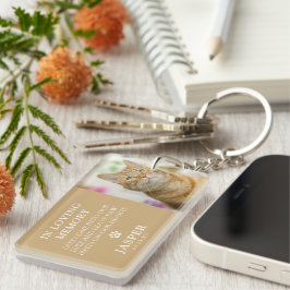 Moderne Foto- und Beileid-Quote Schlüsselanhänger