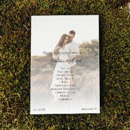 Moderne Foto- und Overlay-Hochzeit Programm