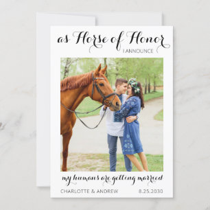 Moderne Foto Verlobung Horse Wedding Save The Date