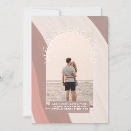 MODERNE FOTO-VERLOBUNG INVITE - Gemischte Farben Einladung