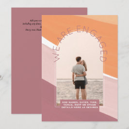 MODERNE FOTO-VERLOBUNG INVITE - Gemischte Farben Einladung