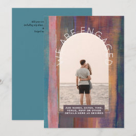 MODERNE FOTO-VERLOBUNG INVITE - Gemischte Farben Einladung