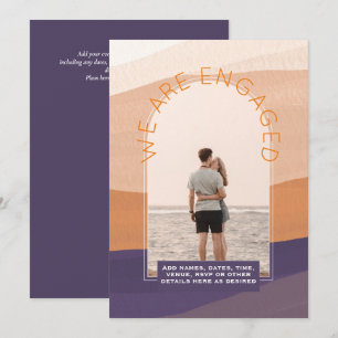 MODERNE FOTO-VERLOBUNG INVITE - Gemischte Farben Einladung
