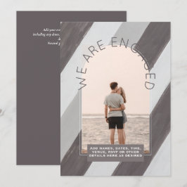 MODERNE FOTO-VERLOBUNG INVITE - Gemischte Farben Einladung