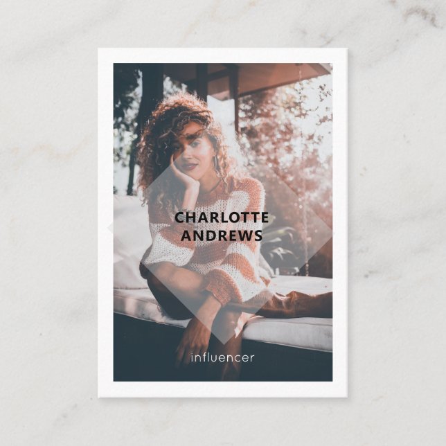 Moderne Foto  Visitenkarte (Vorderseite)