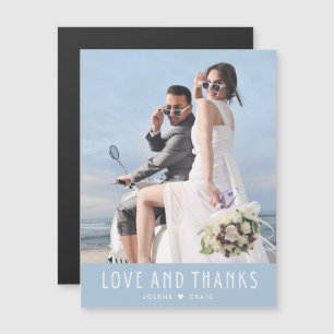 Moderne Foto Wedding Vielen Dank Magnetkarte