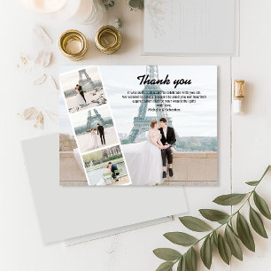 Moderne Foto Wedding Vielen Dank Postkarte