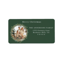 Moderne Foto Weihnachten Rücksendeadresse Adressaufkleber
