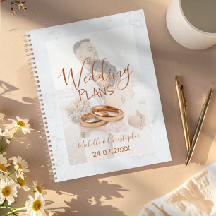 Moderne Foto White & Gold Hochzeitspläne Planer