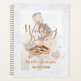 Moderne Foto White & Gold Hochzeitspläne Planer