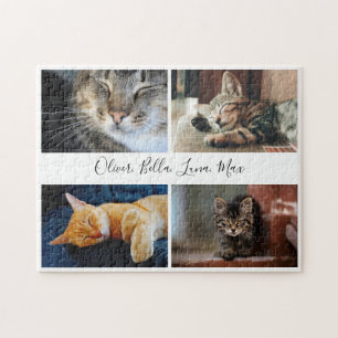 Moderne FotoCollage benutzerdefinierter Skriptname Puzzle