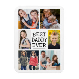 Moderne FotoCollage | Best Daddy Ever Magnet