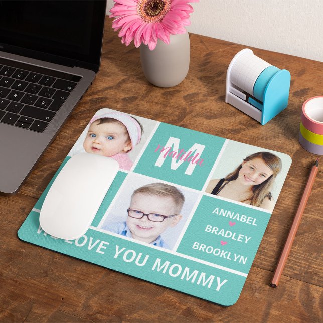 Moderne FotoCollage "Beste Mama je" Mouse Pad Mousepad (Von Creator hochgeladen)