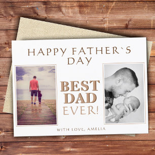 Moderne Fotocollage – Bester Papa aller Zeiten – V Karte