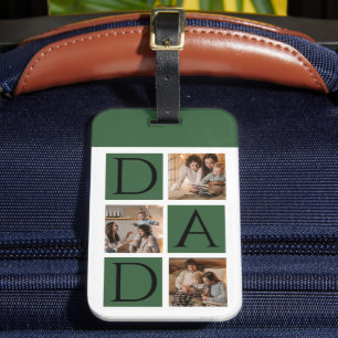 Moderne Fotocollage "Daddy" Gepäckmarke Gepäckanhänger