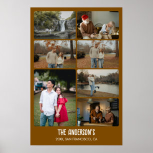 Moderne Fotocollage für Familien Erinnerungen Poster