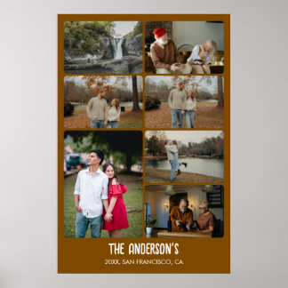 Moderne Fotocollage für Familien Erinnerungen Poster