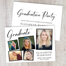 Moderne Fotocollage Graduation Party