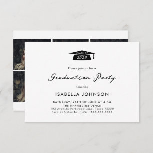 Moderne Fotocollage Graduation Party Einladung