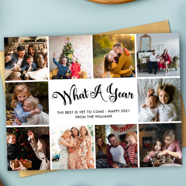 Moderne FotoCollage im Jahr Postkarte (Von Creator hochgeladen)