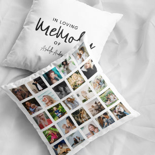 Moderne Fotocollage in Liebe Erinnerung Kissen