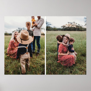 Moderne FotoCollage mit 2 Familienfotos   Entwerfe Poster