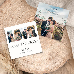 Moderne Fotocollage Save the Date Liebe Letters