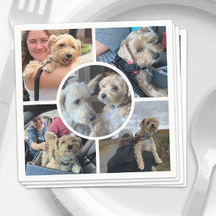 Moderne FotoCollage Serviette