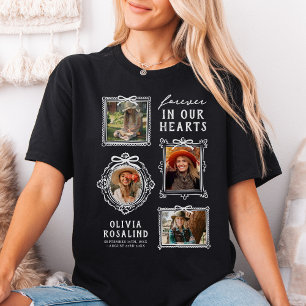 Moderne Fotocollage-Trauer-Gedenkfeier T-Shirt