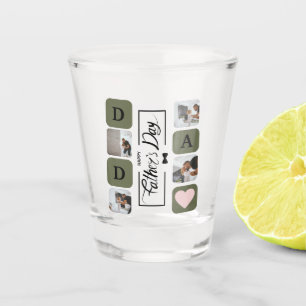 Moderne Fotocollage Vatertag Schnapsglas