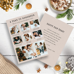 Moderne Fotocollage-Weihnachtskarte Feiertagskarte