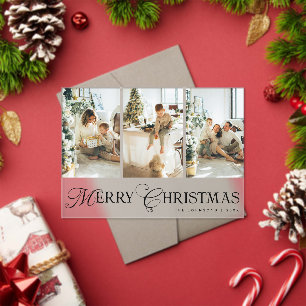 Moderne Fotocollage-Weihnachtskarte mit 3 Fotos 'F Acryleinladungen