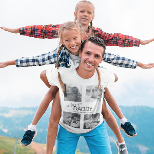 Moderne FotoCollage Wir Liebe Sie Daddy T-Shirt