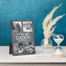Moderne FotoCollage | Wir Liebe You Daddy Plaque Fotoplatte