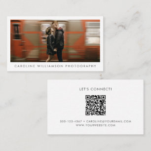 Moderne Fotografie Geschäft Große Foto Stylische Q Visitenkarte
