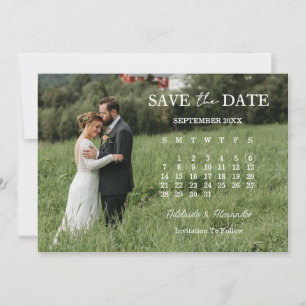 Moderne Fotografie-Hochzeit-Save-the-Date-Karte Einladung