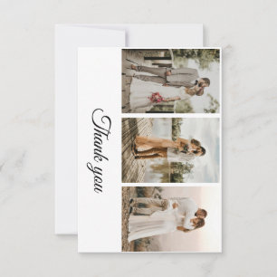 Moderne Fotografie-Hochzeits-Dankeskarten mit Typo RSVP Karte